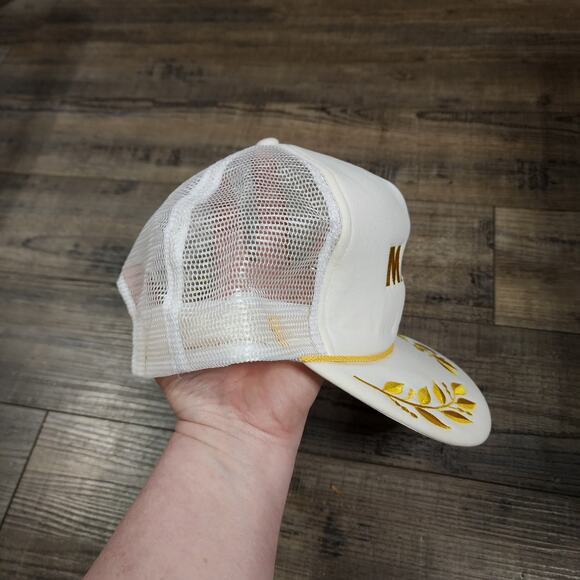 Maui white and gold cap snapback hat souvenir Hawaiian cb - Picture 2 of 7